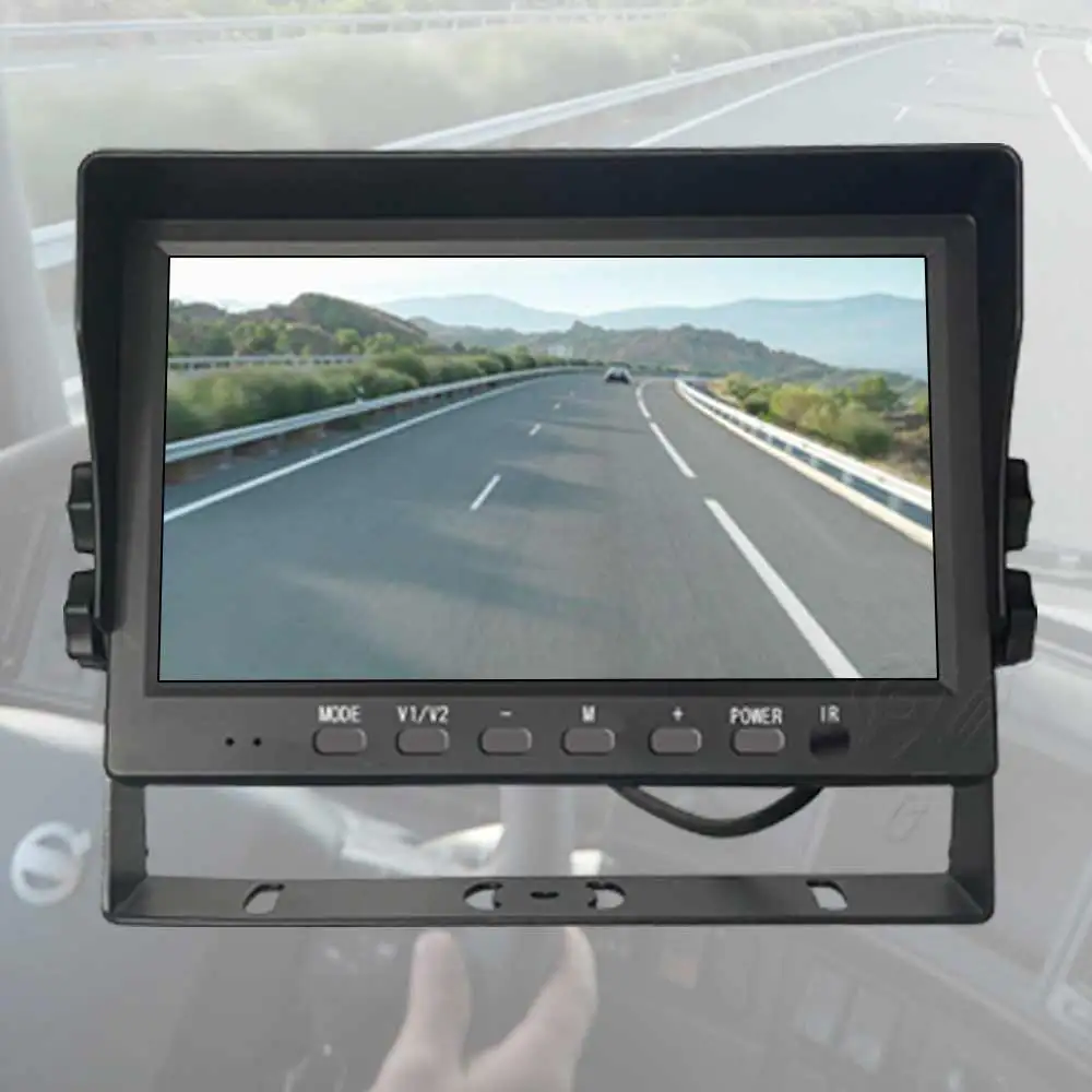 1024*600 High Definition AHD Split Screen Car Monitor DVR Monitor 7 Inch Car LCD Monitor for Truck Forklift Bus