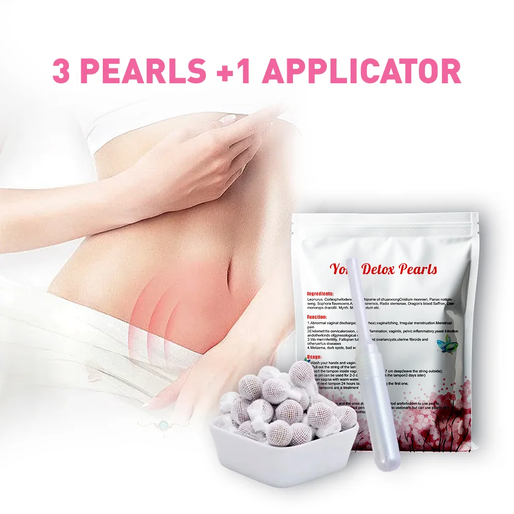 vaginal clean point private label original yoni detox pearls set bulk 3 in 1 perle suppliers 3 Pearls +1 Applicator