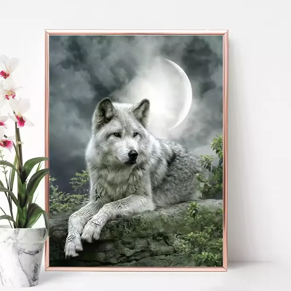 Meian Professional Full Mosaic Diamond Embroidery painting of a diamond Painting Canvas Wall Art