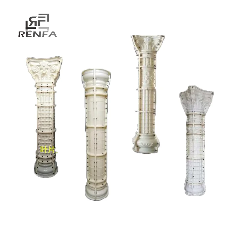 Plastic Gate Concrete Roman Pillars Column Molds And Roman Pillar Design of European Construction for Sale