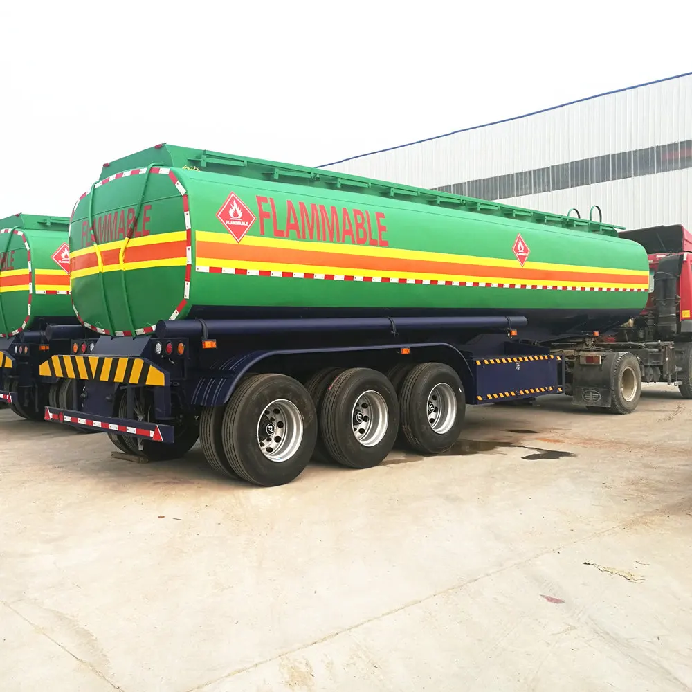 Oil Tanker Trailer 3 Axle 40000 Liter Fuel Tank Trailer For Sale