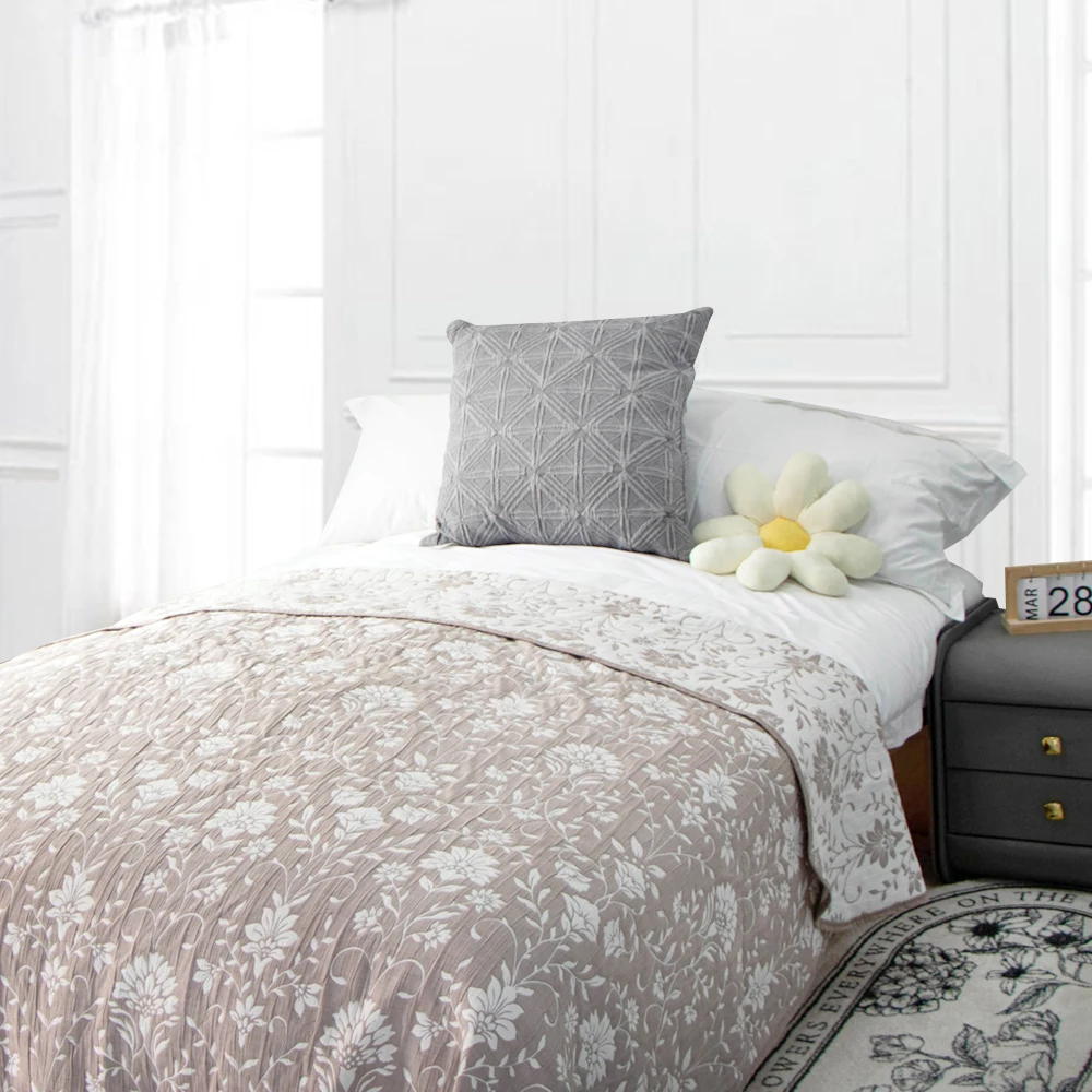 Оптовая продажа комфортное роскошное жаккардовое Тканое покрывало из муслина одеяло для украшения дома диван и путешествия