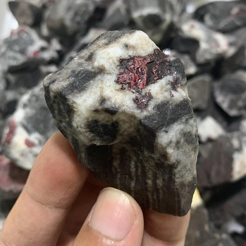 Wholesale natural cinnabar zinnober mineral specimen crystal stone for home decoration