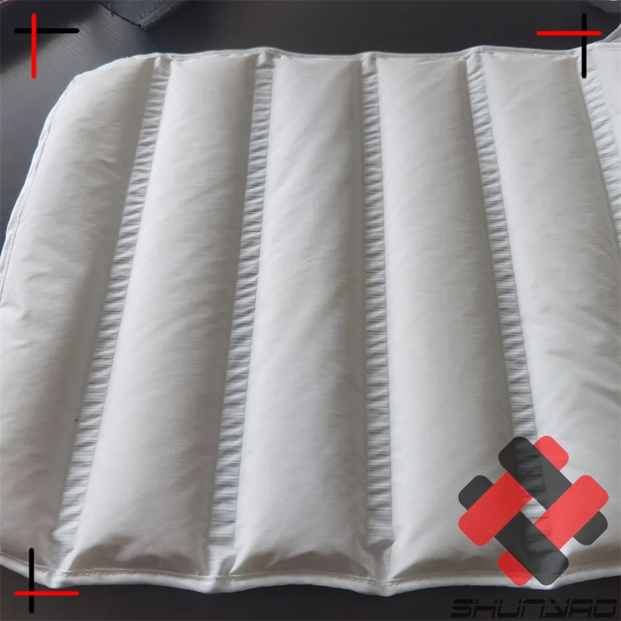 polyester spandex stripe crepe style weaving double layer channel fabric for down jackets