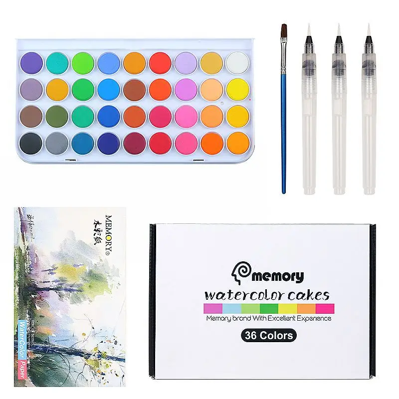 Solid Watercolor Paint Set 24 36 Color Kids Painting Set Clear Solid Powder Manufacturers Wholesale
