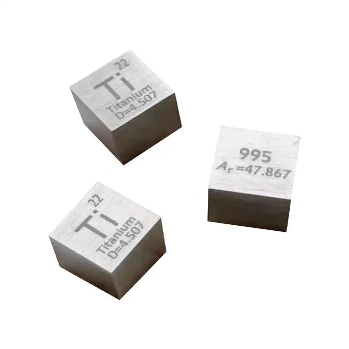 99.99% Titanium Granules Polished Surface Titanium Cube price for decorative engraving