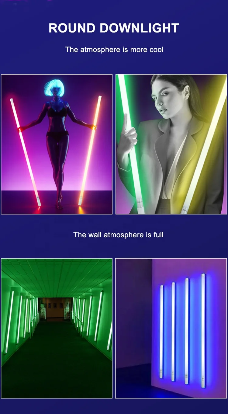 360 Degree Led Video Tube Pixel Led Stage RGB Matrix Neon Tube acrylic Led for DJ Music Party