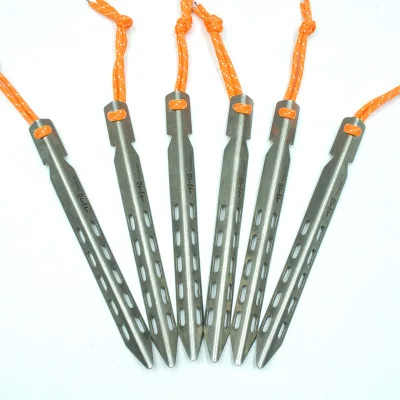 V Type in Snow and Sand Camping TC4 Titanium Alloy Tent Peg Tent Stake