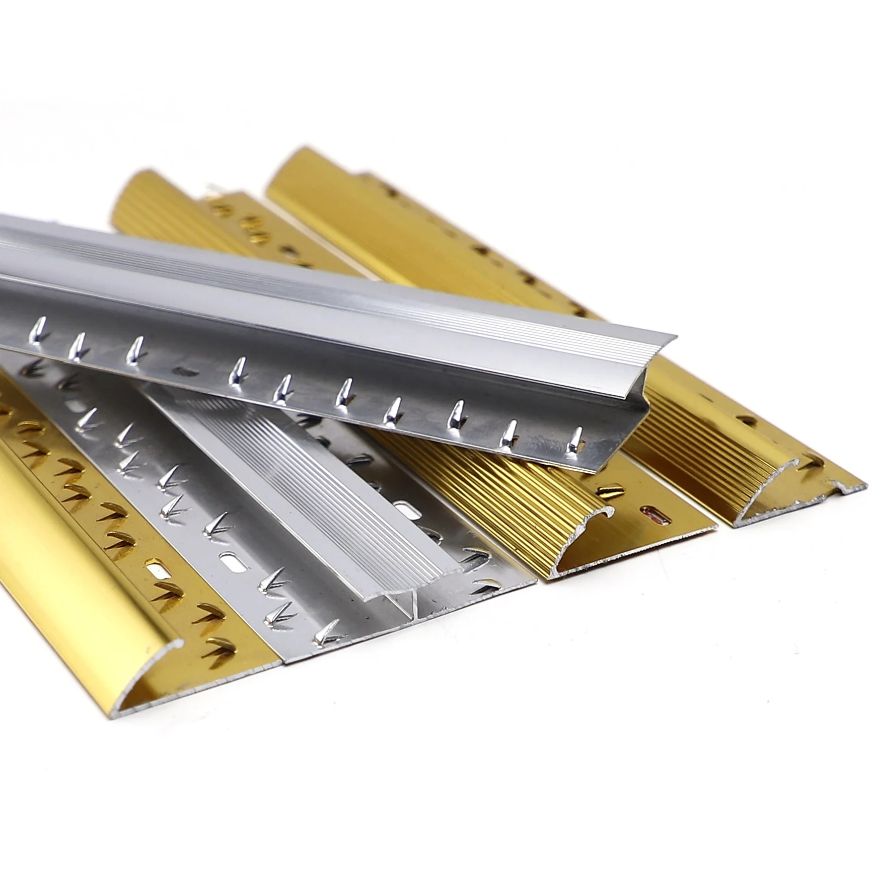 NIUYUAN Metal Tile Carpet Transition Aluminum Edge Trim for Carpet