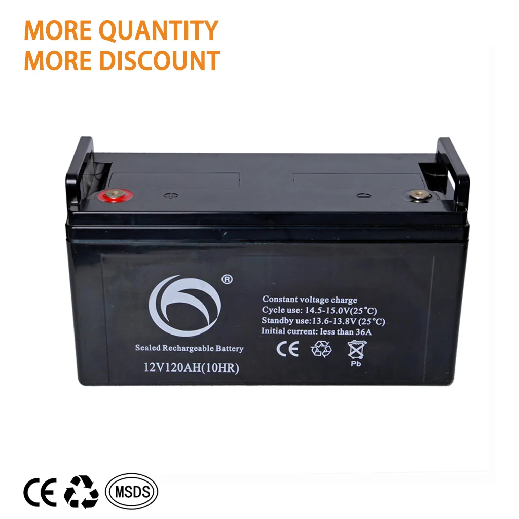Wholesale OEM 12V 120AH UPS solar system Prismatic Energy Storage Battery Maintenance-free Sealed AGM Lead Acid Gel Batteries