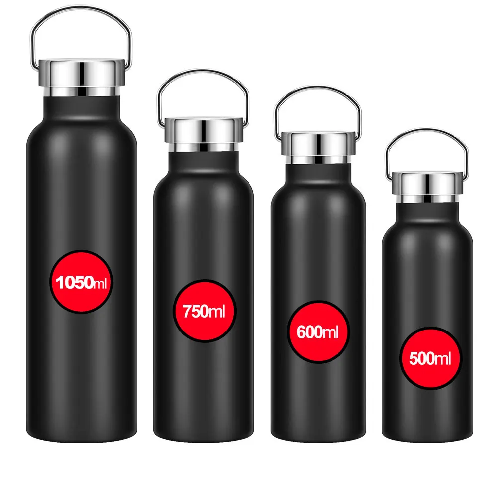 Custom Logo 750ml Stainless Steel Water Bottle Travel Thermos Mug For Tea
