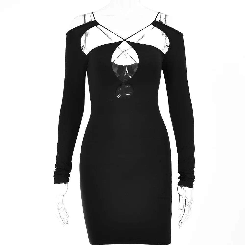 2021 Best Sell Summer Fall New Clothes Sexy Night Club Dresses Allure Long Sleeve Couture Women Clothing