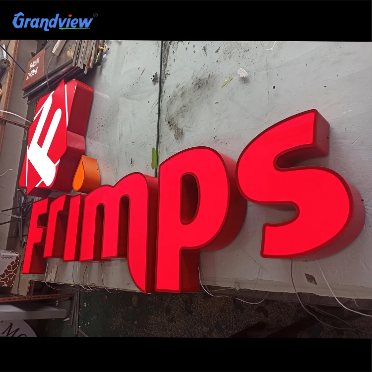 Business Shop Signs Company 3d acrylic logo custom led channel letter sign for store