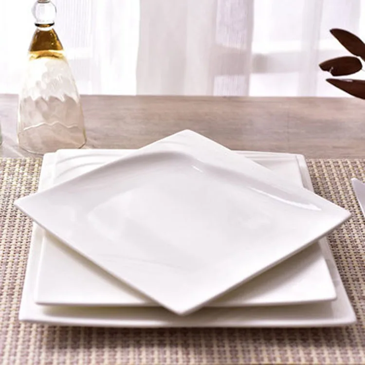 Good Quality Embossed Ceramic Porcelain Dinner Charger Plate In Stock
