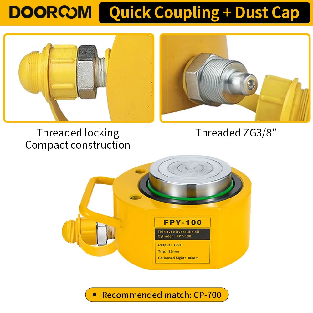 Hot-selling ultra-thin hydraulic jack FPY-100 single-acting hydraulic jack is suitable for lifting