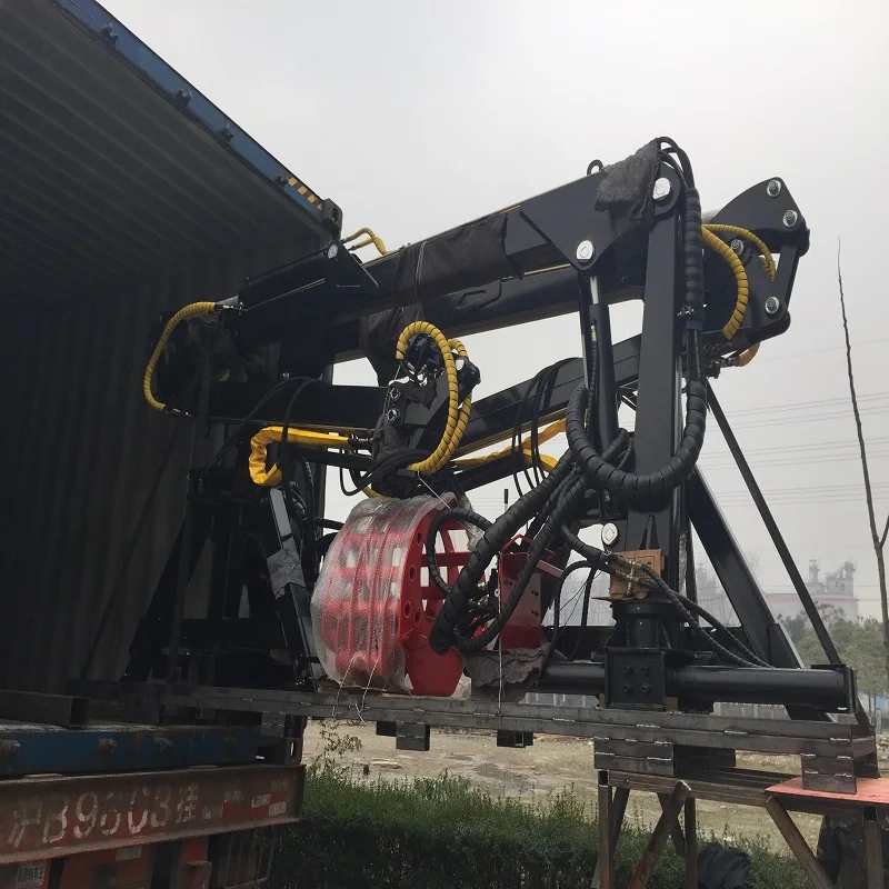 Three point hitch crane loader timber grab