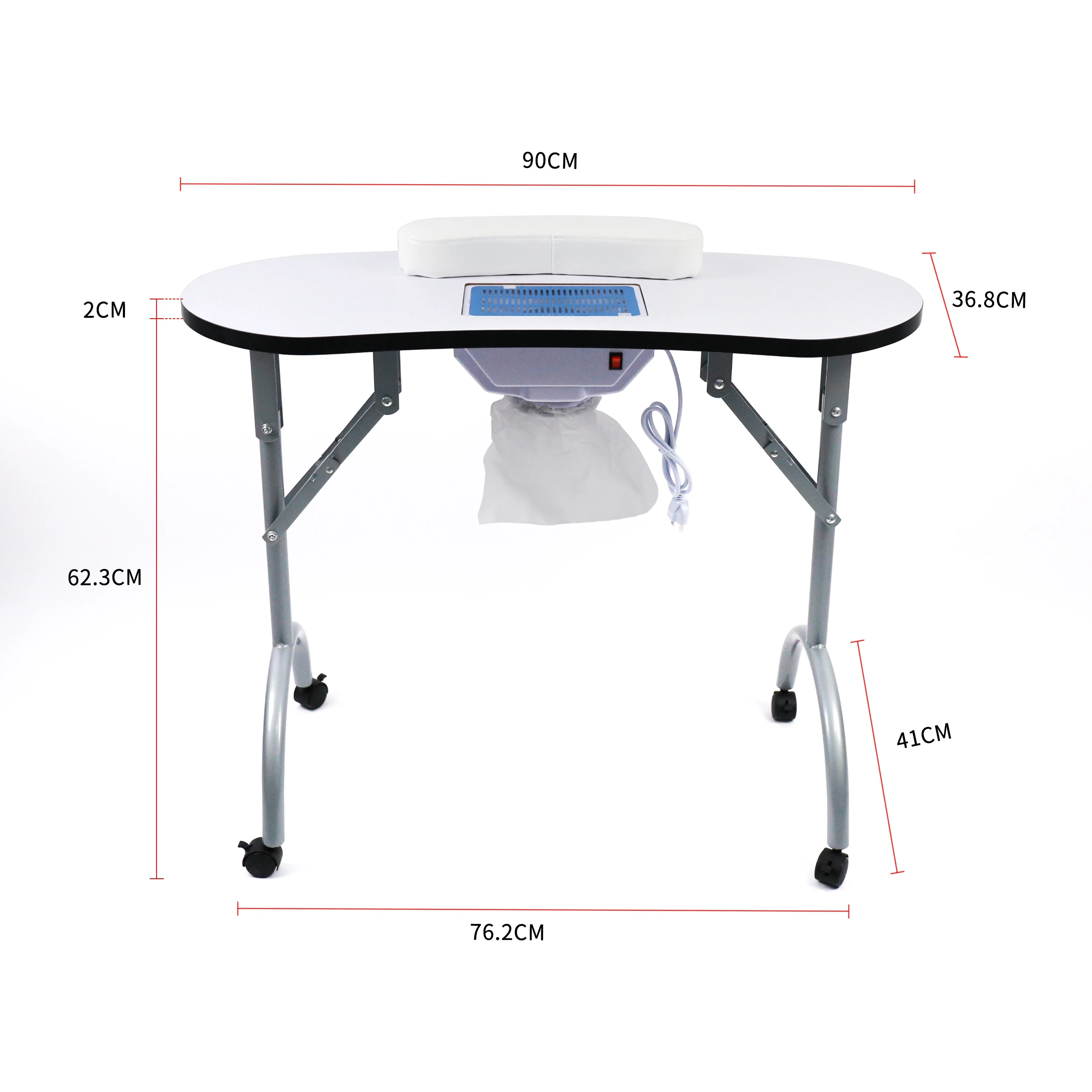 Fenghe MT-008 Black White pink Makeup Artist Hand Dry Fan Professional Nail Table