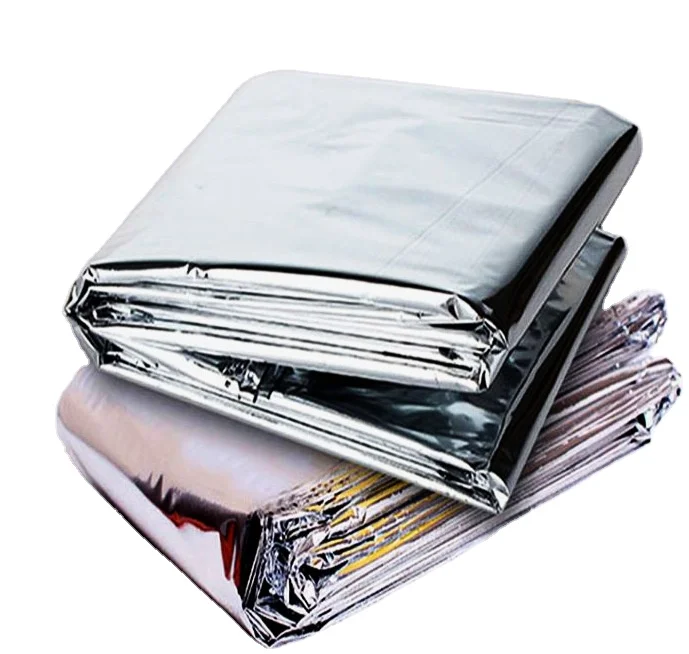 Emergency mylar aluminum foil space blanket outdoor, hiking, camping, survival and medical first aid Thermal blanket