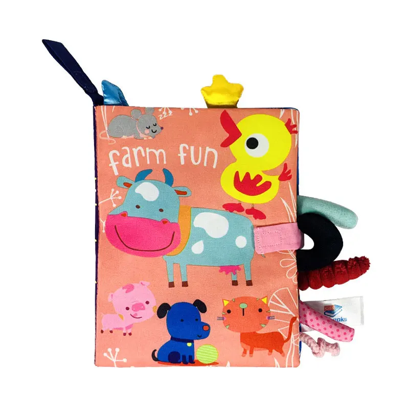 Baby Educational Toy Baby Memory Book Infant Toddler Cartoon Animal Tearless Baby Cloth Book