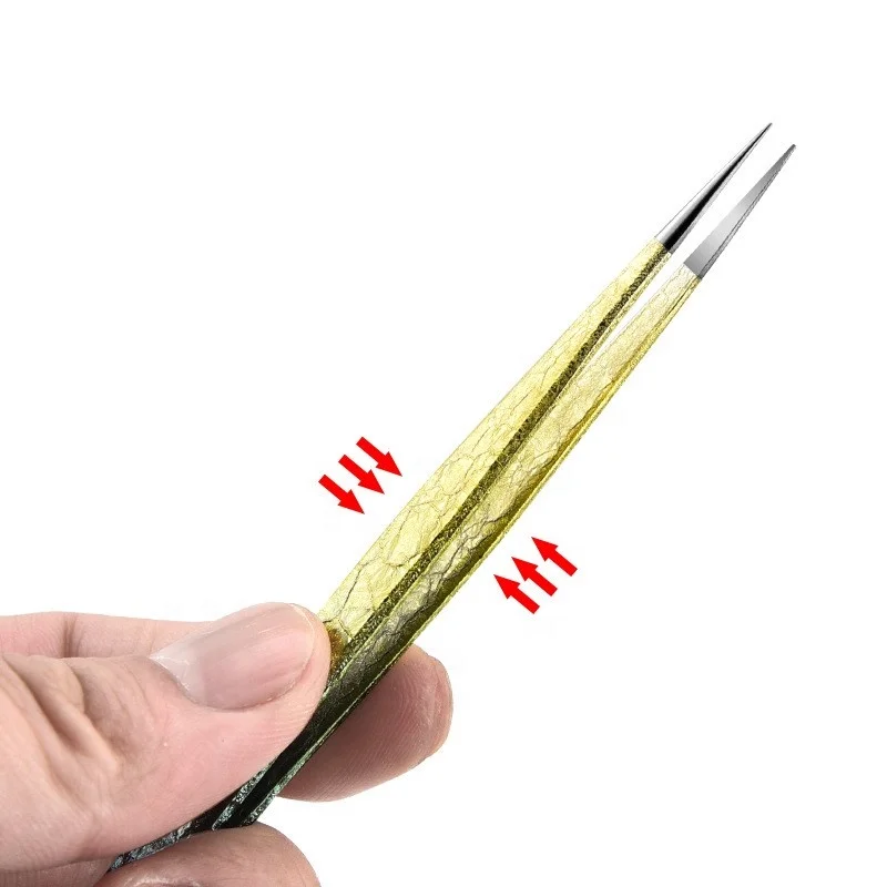 New Stainless Steel Manicure Eyebrow Tweezer Straight Curved Clip for Eyelash Extension Eyelash Grafting Set Nail Art Tool