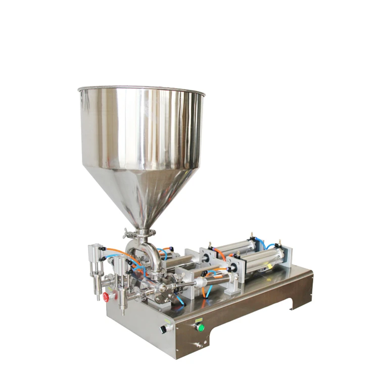 G2WG Semi automatic Double Heads 3000ml washing liquid Paste Piston Bottle Filler Pneumatic Filling Machine
