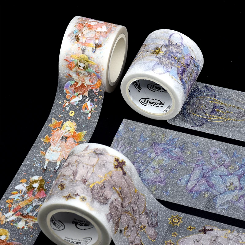 A4 size Custom make CMYK printing DIY pattern washi tape and sticker for decoration