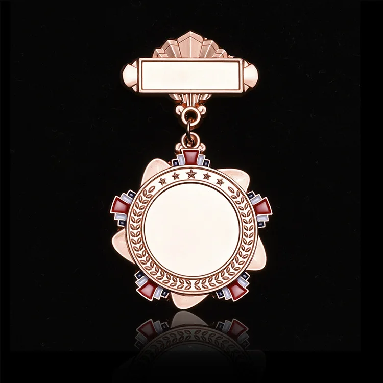 Custom Custom Chinese Style High-End Metal Breastplate Gold Antique Commemorative Badge