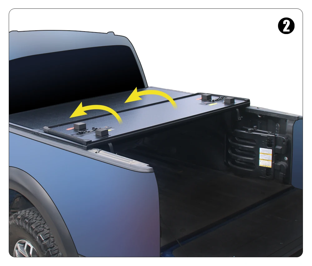 Zolionwil Hard Tri Fold Tonneau Cover Aluminum Roller Lid Pick Up Bed Cover for JMC YUHU 3 5 7