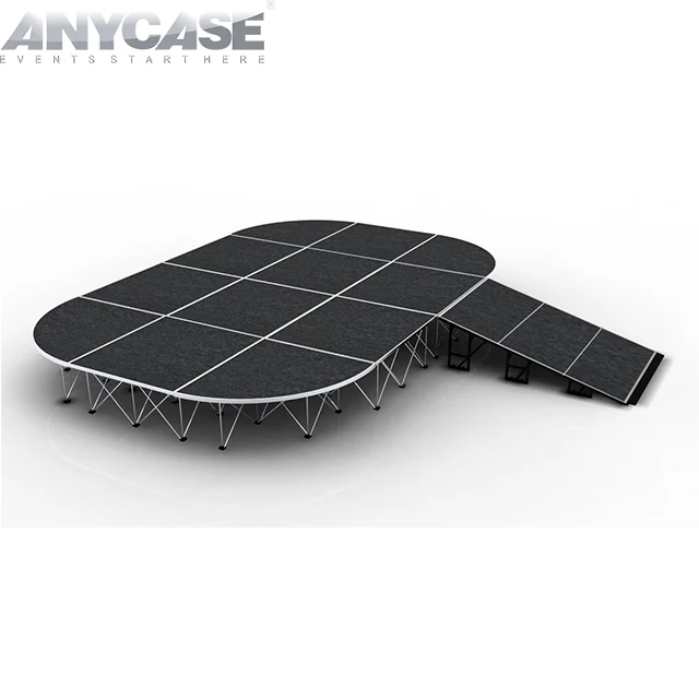 Heavy Loading Easy assemble portable stage with 16' high legs