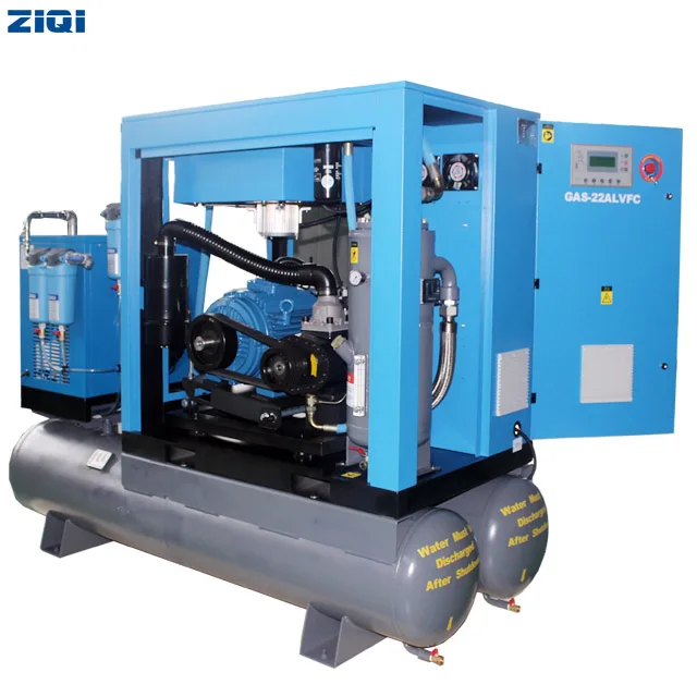 Better Performance Top Manufacturer Belt Driven Screw Air Compressor Air Pump With Refrigerated Air Dryer For Sale