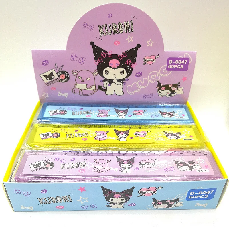 School Stationery Kuromi Ruler, Cute KT melody Straight Ruler, Kuromi plastic Straightedge for kids