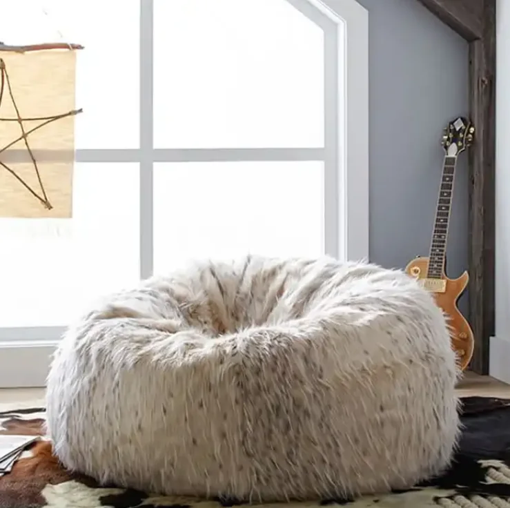 Comfortable Large Small Lazy Sofas Folding Sofa Bed Gaming Faux Fur Bean Bag Bed