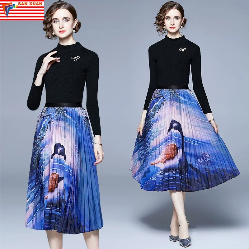 9076-70-new arrivals woman clothes wholesale vintage fashion apparel elegant lady floral american long Evening casual Dresses