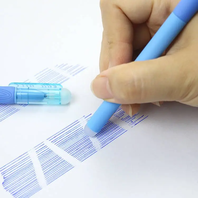 BECOL Wholesale Water-based Gel Ink Pen Protect Hand Heat Sensitive Erasable Pen Cute Student Plastic Gel Pen with Eraser