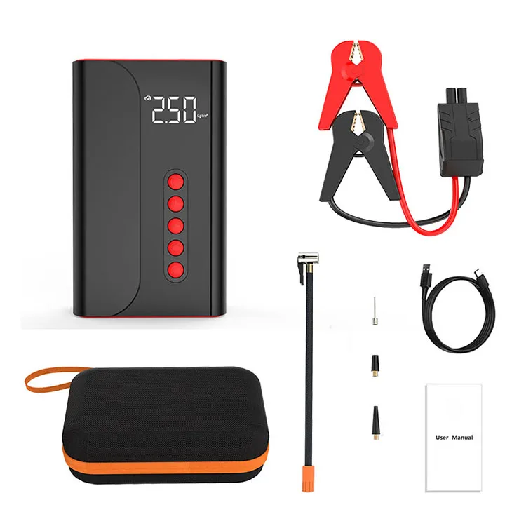 Portable Charger Starting Device Emergency Tool Multi-function Battery Portable 12v 24v Car Jump Starter With LCD Screen
