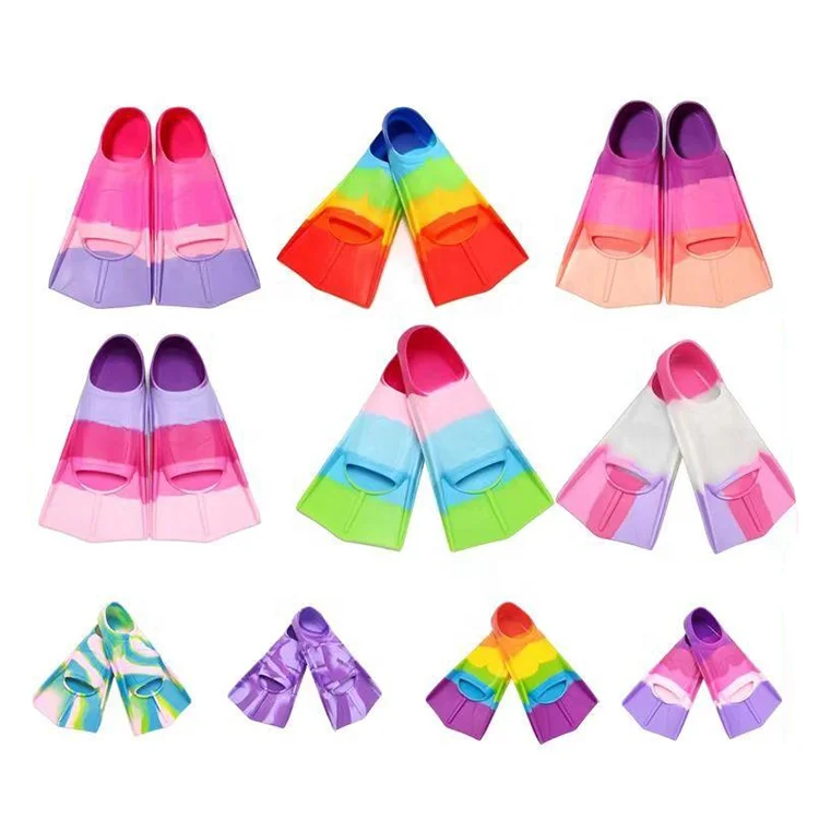 Soft Silicone Swim Fins Surf And Swimming Pool Training Kids Exercise Scuba Fins