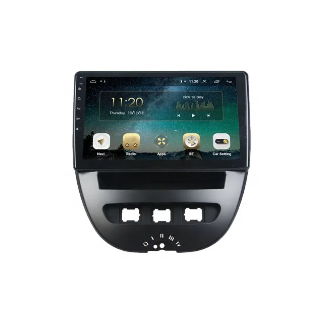Android BT Radio player HD stereo fish eye camera radio 1 din GPS Navigation Car stereo for toyota Aygo dashboard android