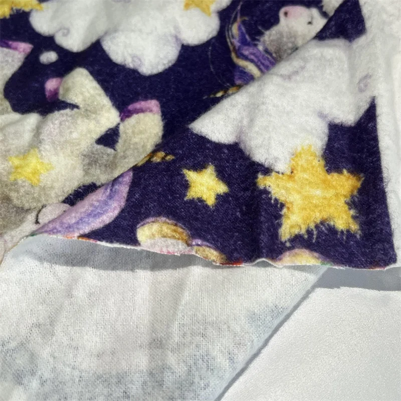 gots certified organic cotton flannel custom printing 100% heavy cotton flannel fabric 150GSM