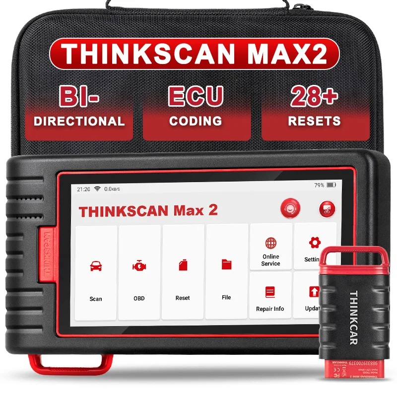 ThinkCar ThinkScan Max2 Bi-directional Control OBD2 Scanner Diagnostic Tools with 28 Resets Free Update