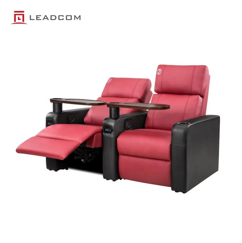 LEADCOM commercial Luxury Leather Electric Vip Cinema Seat recliner sofa Vip Movie Theater Seat  (LS-813B)