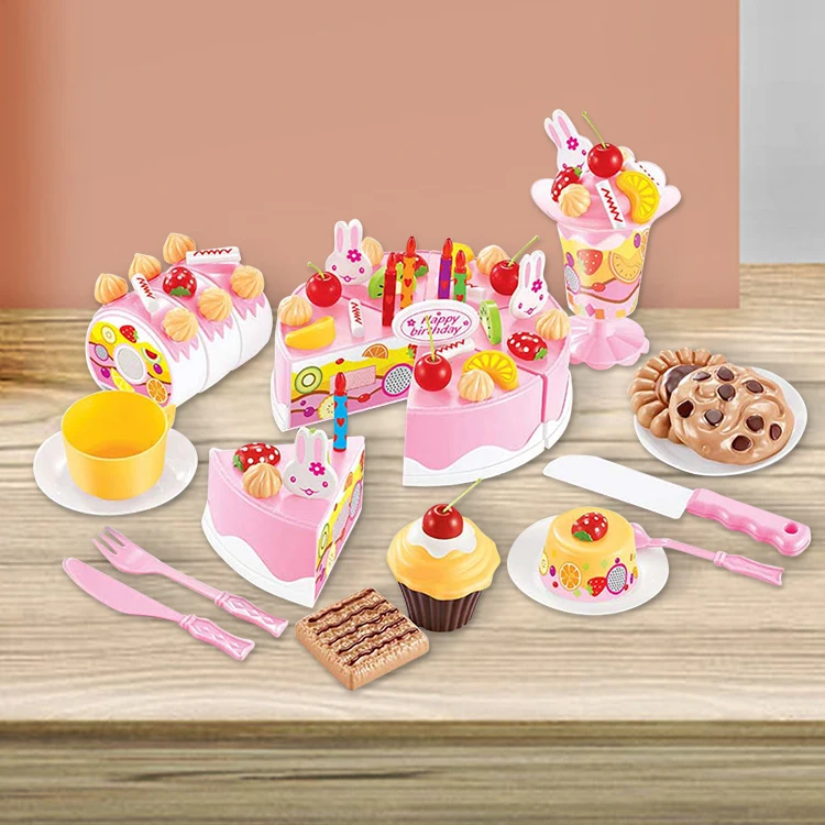 Новинка игрушки для детей 2017 девочек торт на день рождения фрукты детский кухонный набор игрушка комплект ролевых игр