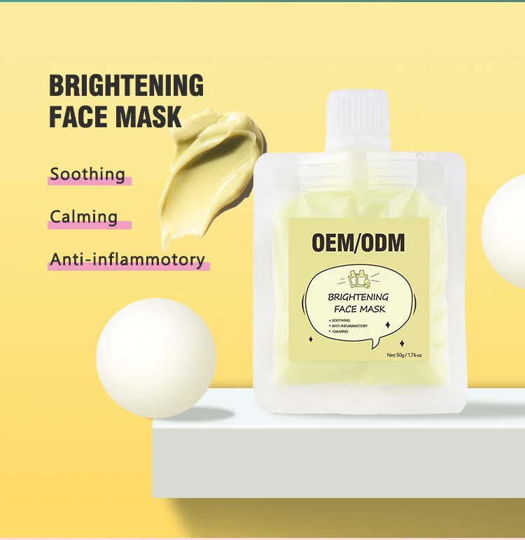 Custom Logo Private Label Clay Mask Mud Face Mask Whitening Bentonite Skin Care Extract Facial Clay Mask