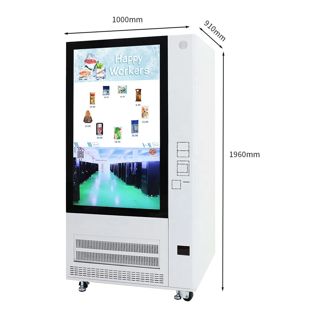 New Release Smart Fridge Frozen Food Vending Machine Fully Automatic with Quick Defrosting System