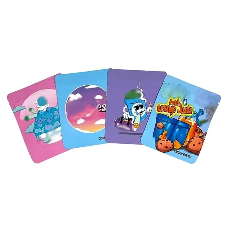 Resealable Foil Zip Lock Mylar Bags Edibles Gummy Smell Proof Ziplock Packaging Plastic Bag Mini Beuh Pouches Sachets Baggies