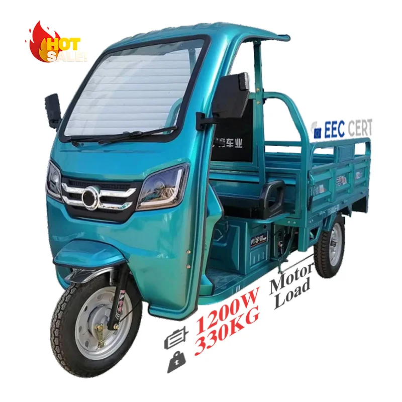 LB-3W17D Big Power Half Closed Cabin Electric Cargo Trike Electric Freight Truck