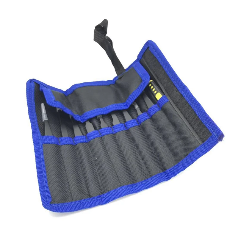 Profession 10 PCS ESD Anti-Static Stainless Steel Tweezers Set with Crowbar  for  Clocks Phone Repair