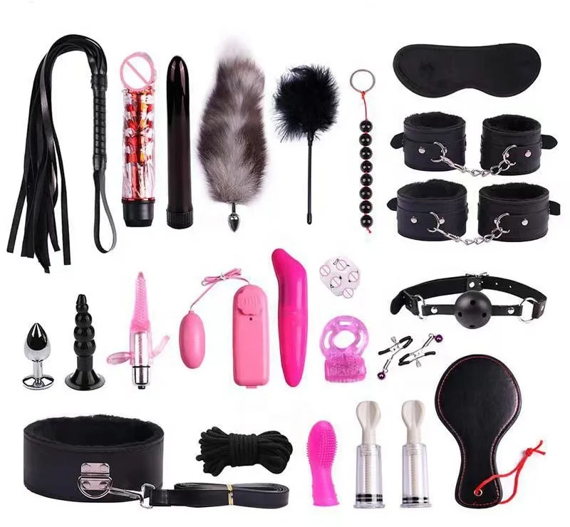 Factory Price 23 pcs/set Sex Toys For Couple bondage kit Sexy Flirting Fetish bdsm set