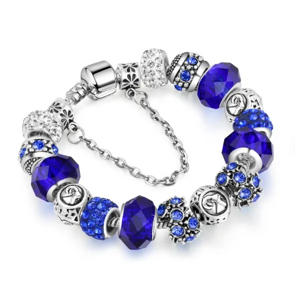 Chinese style popular stone charm snake chain bracelet zodiac charm bracelet