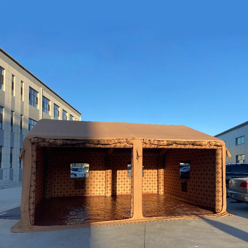 Customized 3*3M 3*4M 3*6M inflatable camping outdoor tent with air tube