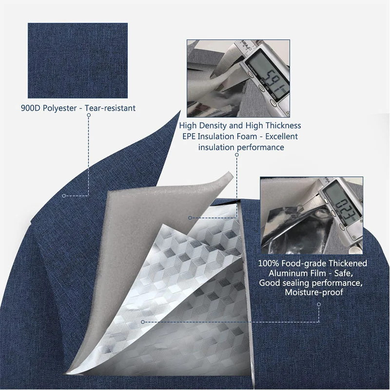 Термальная сумка для ланча для путешествий на открытом воздухе, оптовая продажа, изолированный школьный Ланч-бокс для взрослых и детей, Многоразовые Детские сумки для ланча